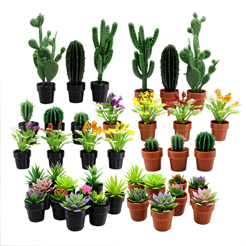 8Pcs Miniature Plastic Potted  - đánh giá và giá Echeveria Succulent
