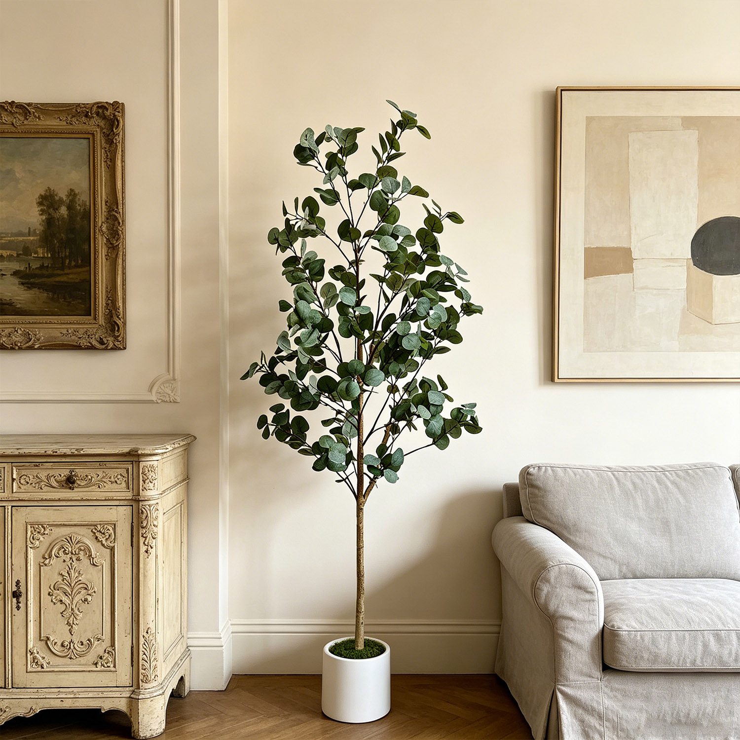 120-155Cm/5.1Ft Artificial Euc - đánh giá và giá Ficus Lyrata Tree