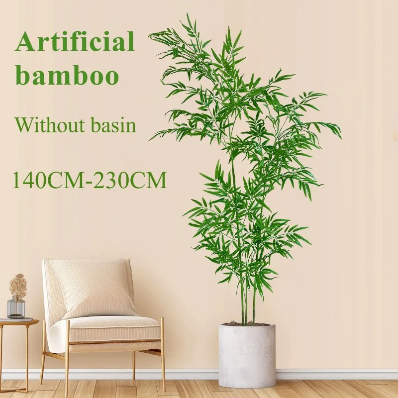 Artificial Bamboo Large Green  - đánh giá và giá Ficus Lyrata Tree